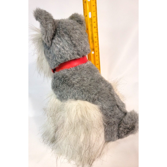 Miniature Schnauzer Sparkie ASPCA Special Effects 1994 Polar Puff Red Collar - Picture 10 of 15